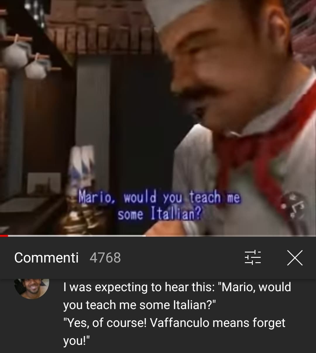 Una scena toccante tratta da Shenmue