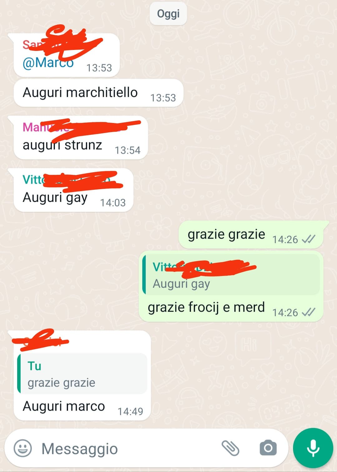 Che bello quando mi vogliono bene in classe mia?