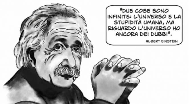 Albert Einstein. Faccio un ragionamento sotto a riguardo