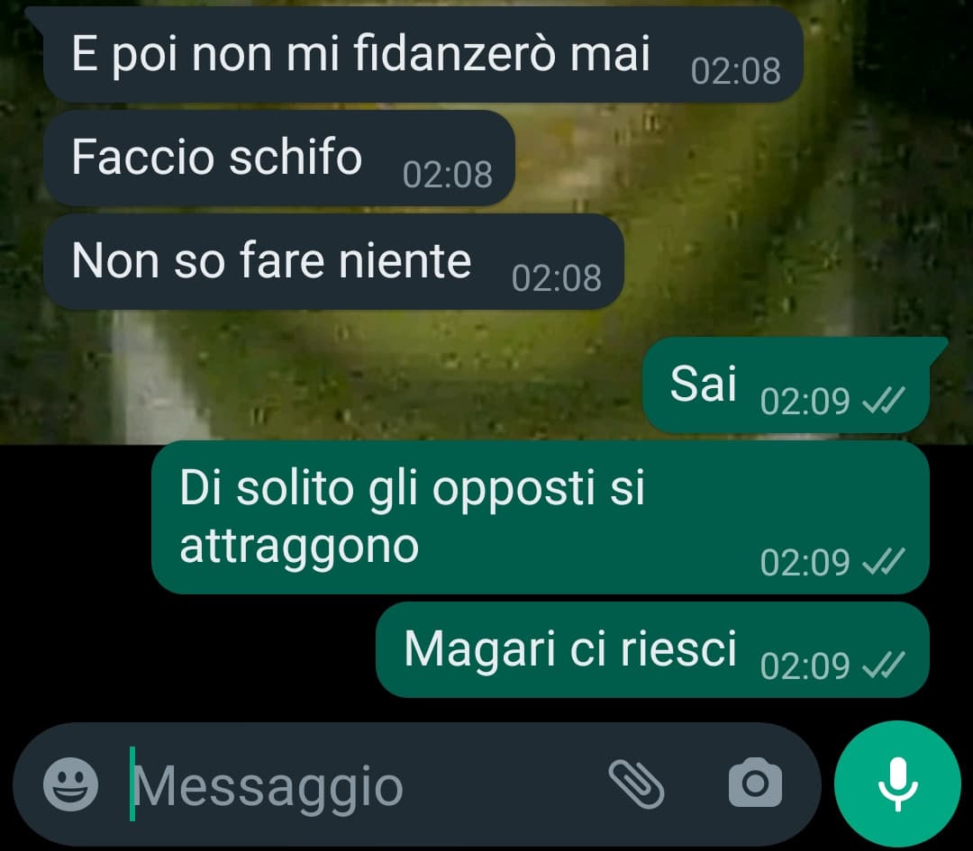 Ok so che sembra una bastardata cosa ho scritto ma questo è il mio modo di confortare 