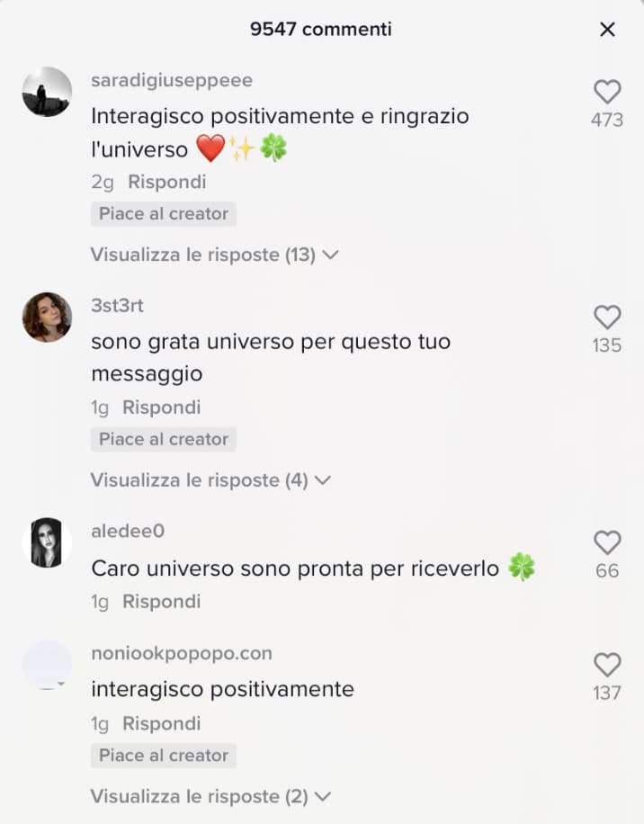 La sezione commenti di TikTok ultimamente è diventata un ritrovo per schizofrenici. Sempre stata, ma a maggior ragione adesso.