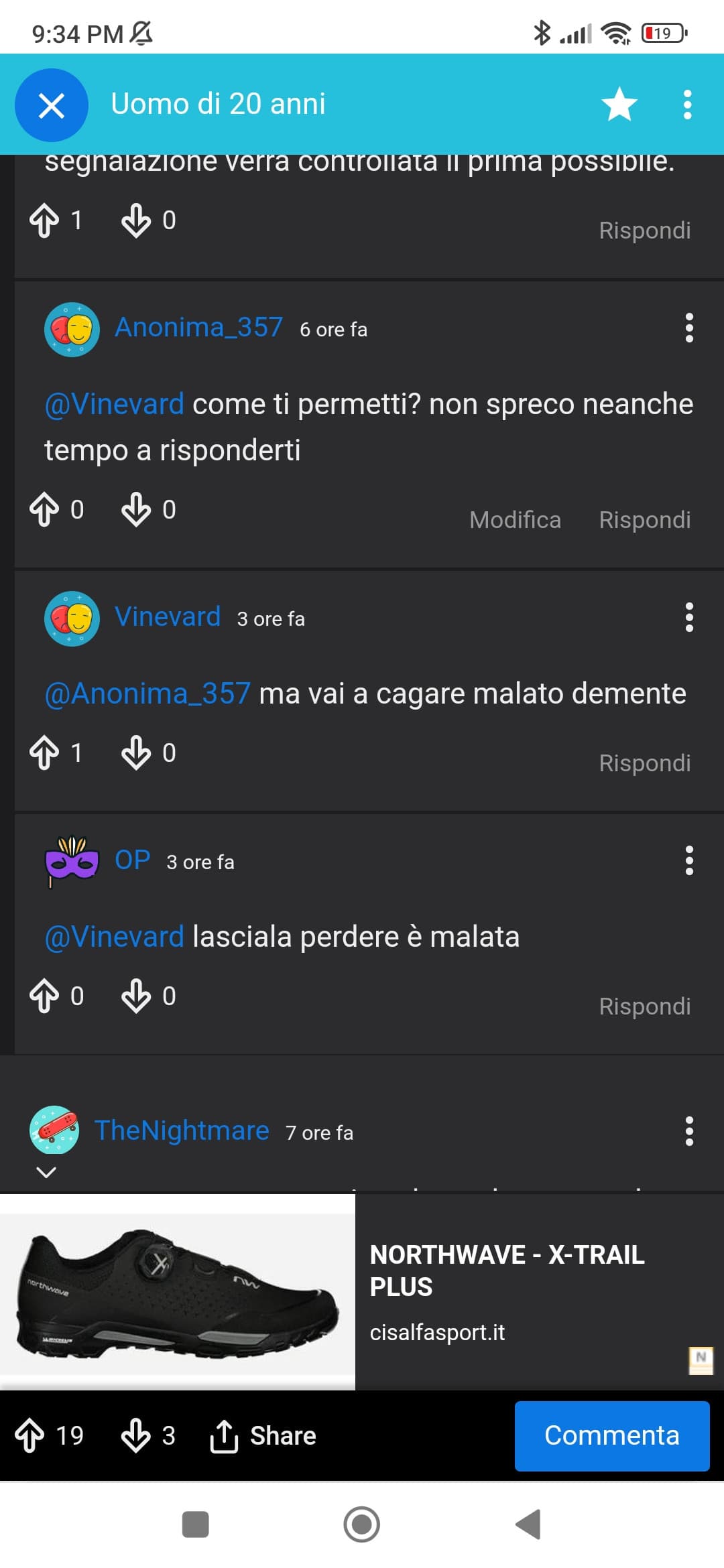 Di solito mi arrabbio e rispondo a tono ma stavolta ci sto male per qualche motivo 