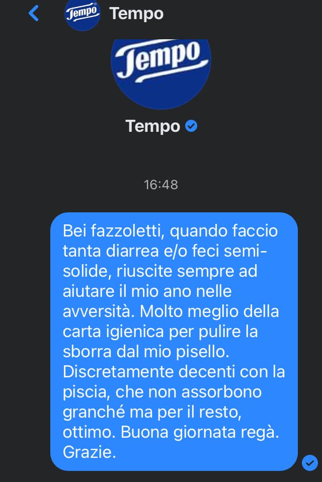 grazie fazzoletti tempo