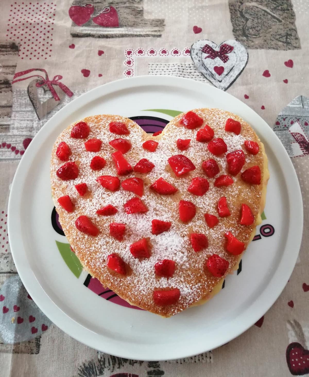 Torta fragole e frema❤?