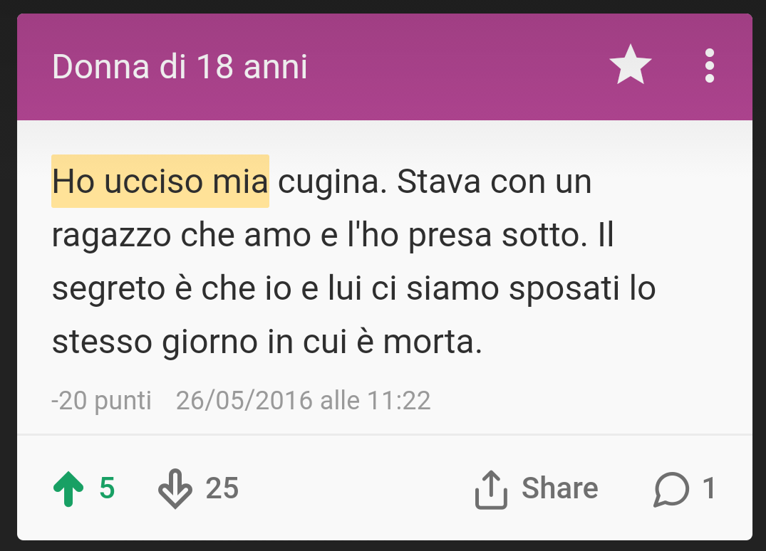 Ma quanto era bello insegreto quando si potevano raccontare cag*te tranquillamente ? Ehh se si potesse tornare indietro 