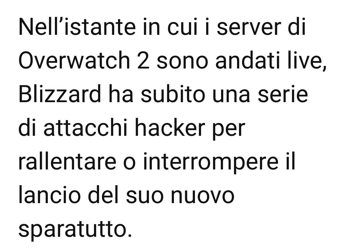 Ma di preciso che cazzo di problemi hanno quelli che stanno facendo questa cosa per rompere le palle a Blizzard, cioè davvero ma non hanno niente di meglio da fare sti hacker di merda