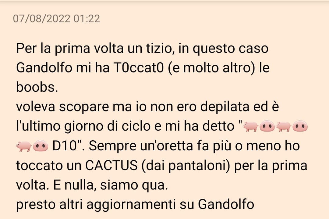 Ha detto "appena ti finisce festeggiamo"