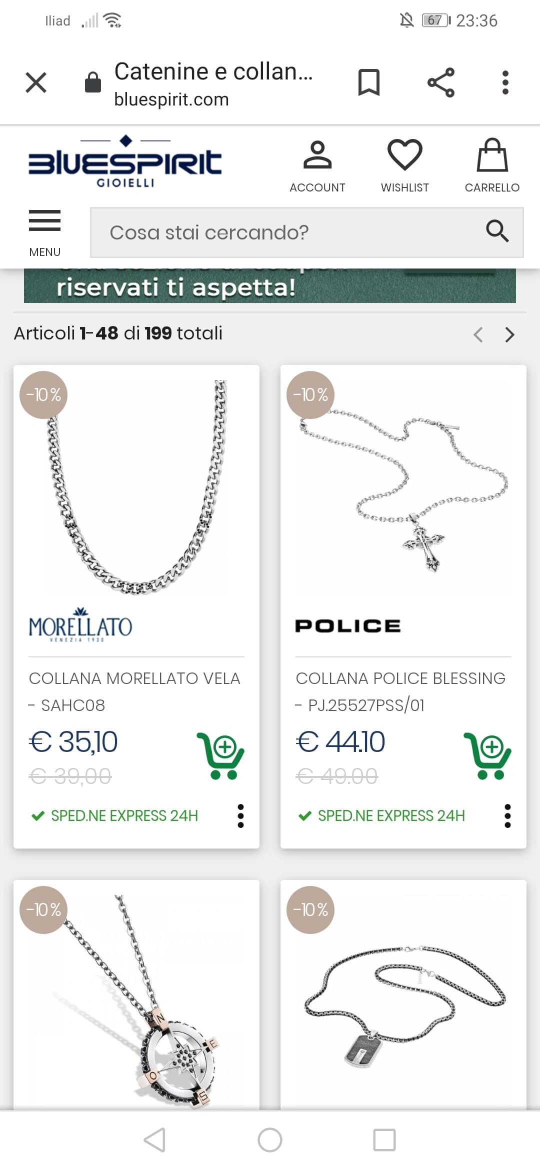 Mi voglio prendere quella collana che sta 35 euro. Quest'anno devo fare l'esame di terza media ho già l'ansia. Lo voglio come regalo 