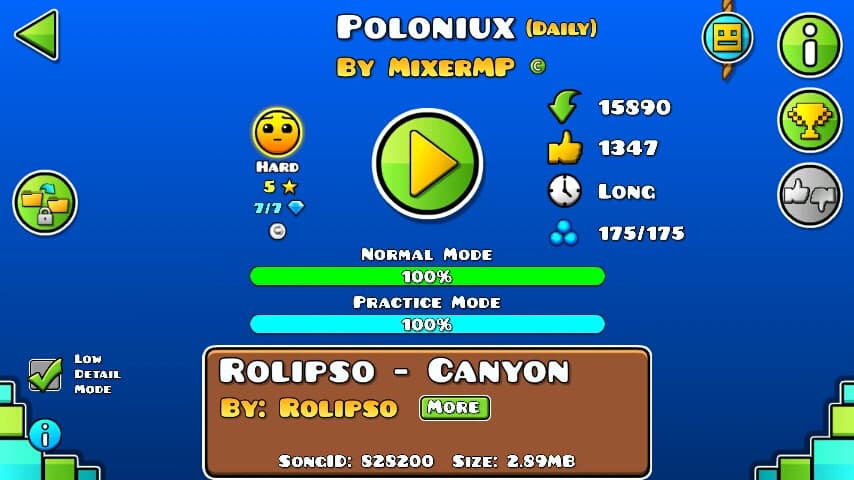 Poloniux 100%; By MixerMP; (Difficoltà: Hard 5?); (Grado: Normal)