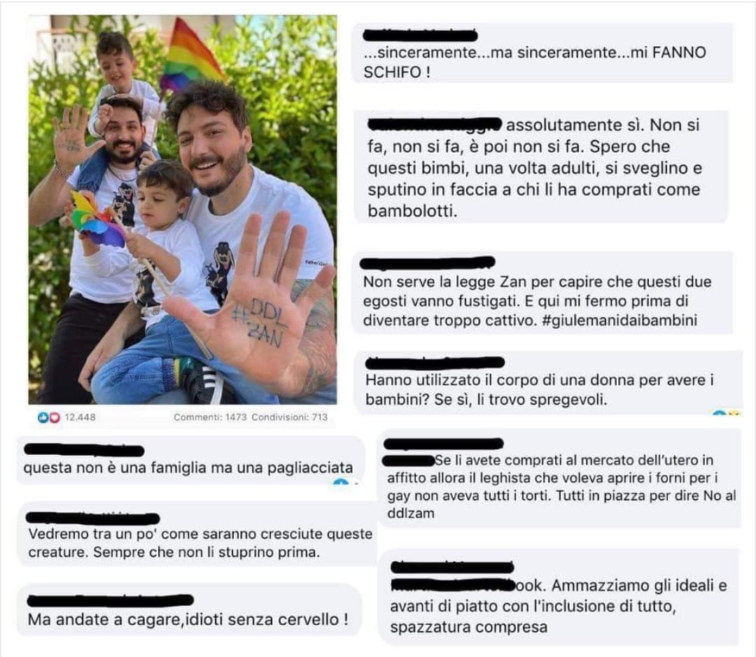 Coloro che difendono la "famiglia"