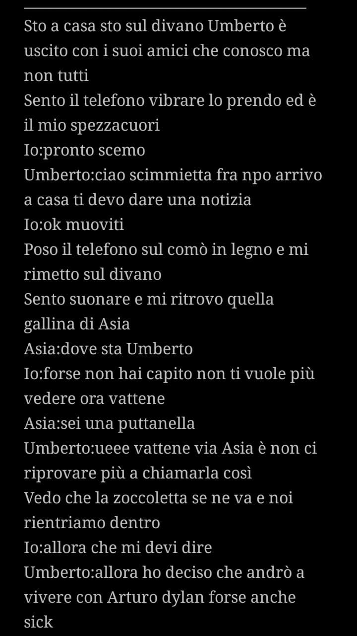 Questo è un pezzo di una storia trovata su wattpad da una mia amica,  nulla mi sanguinano gli occhi