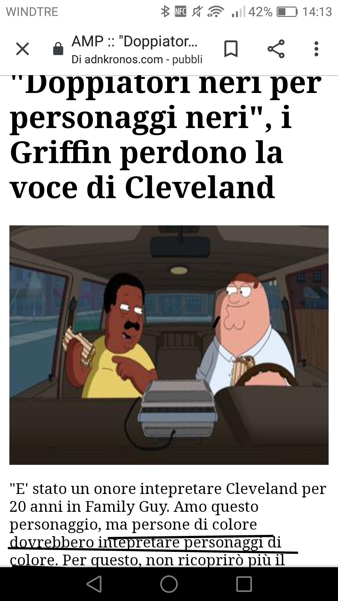 WTF, da quandi i griffin sono politicamente corretti, al confronto è come un vucumpra senza cocco bello o cocco fresco