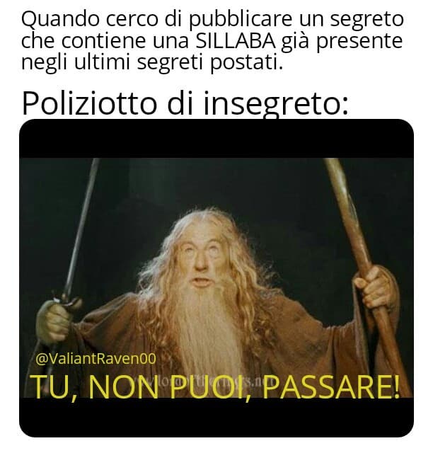 Non ho ancora capito quali siano i criteri di accettazione, lol