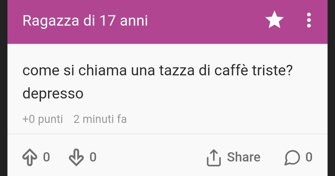 Ragazza anonima, volevo solamente aggiungere una cosa