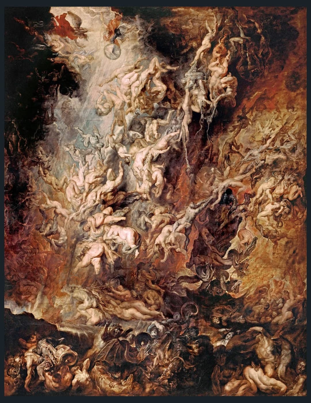 "La caduta dei dannati", Peter Paul Rubens, olio su tela, 1620 ca