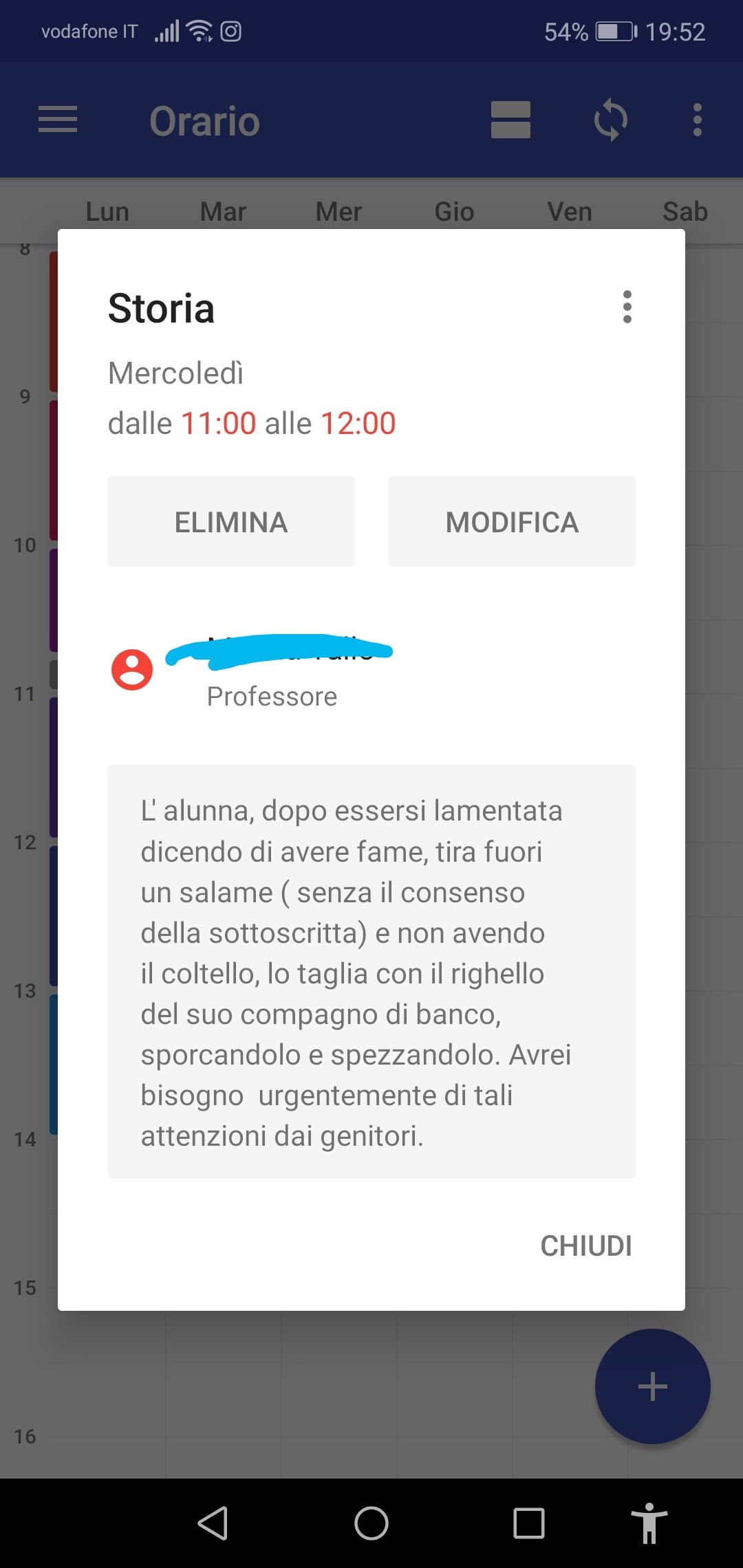 Alla fine avevo solo fame... 