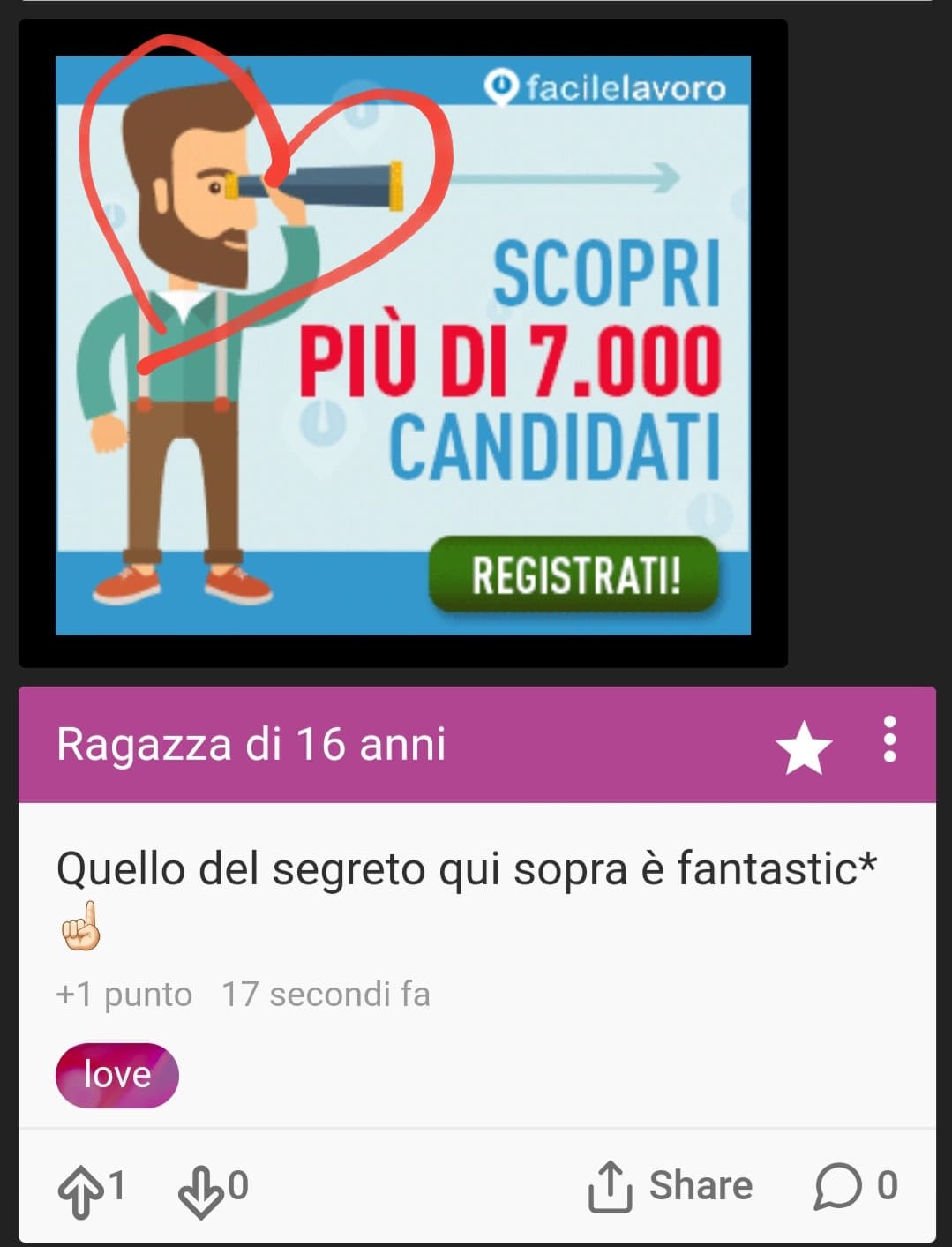 Tizio della pubblicità sei fantastico ?