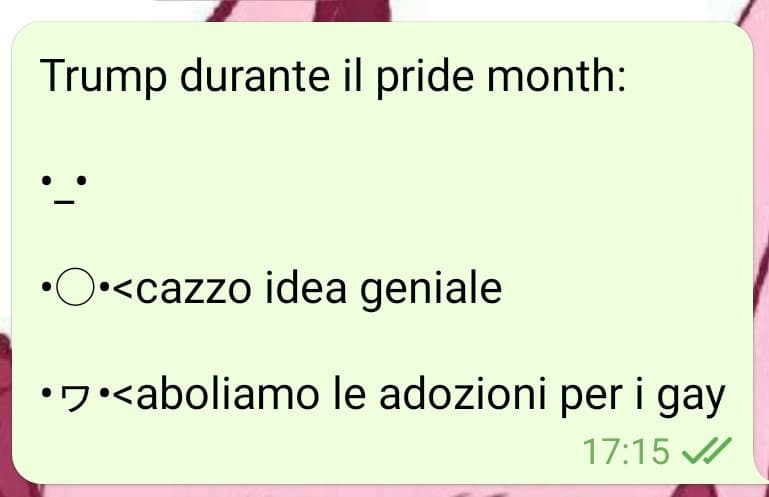 E ci sono ancora persone che dicono che trump non è omofobo