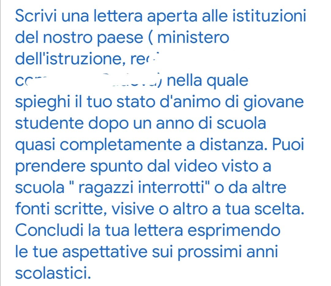 Cosa vorreste dire? Qual è il vostro stato d animo? È un compito che ci ha dato il prof e io voglio sentire anche le vostre opinioni 