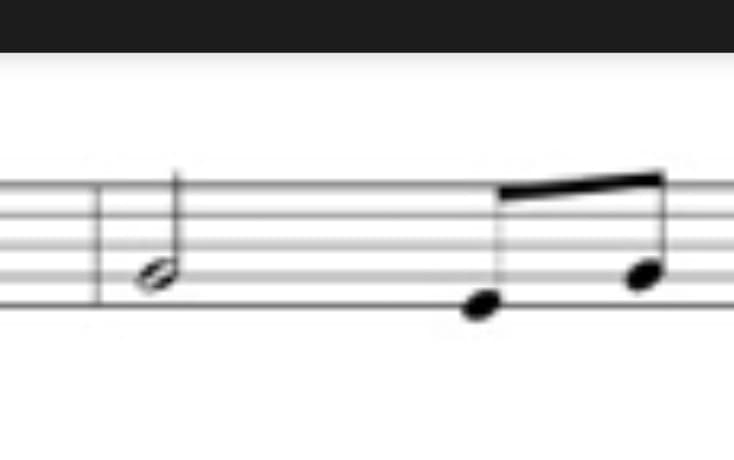 Sto lavorando a caso, per chi studia musica il primo simbolo che significa e il secondo quella linea indica un unica nota?