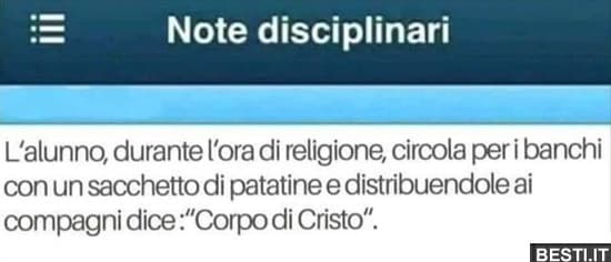 probabilmente lanciava le patatine della San Carlo