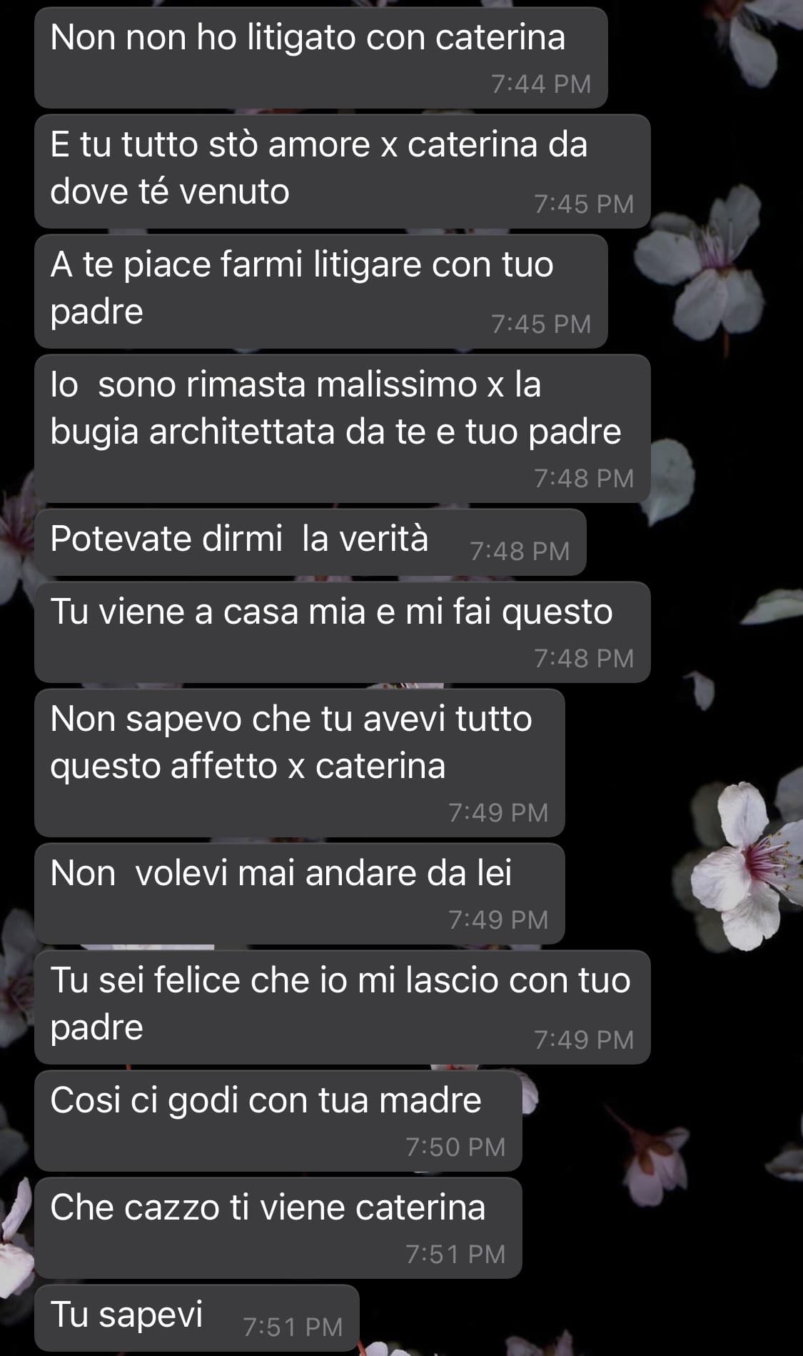 La compagna di mio padre mi ha scritto questo 