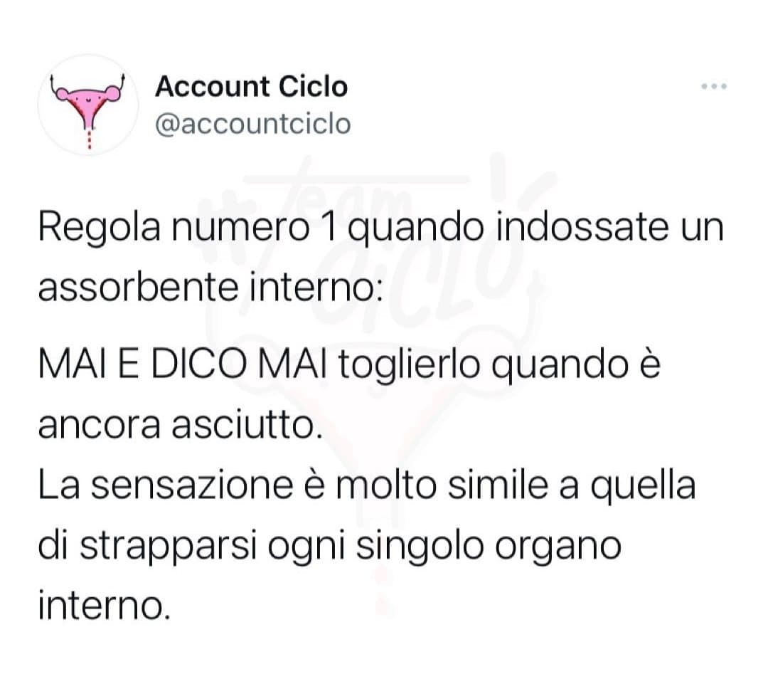 Poi ci sono io che per inserire la coppetta mestruale devo infilarmi le dita dentro al canale vaginale. Cosa devo dire io?  NON LO SO ?