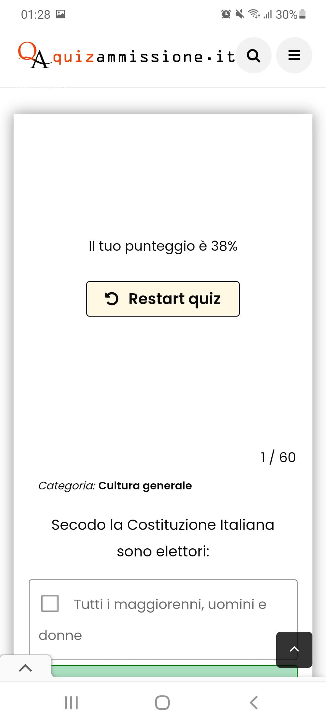 Ma il 38% su 90 punti è buono?