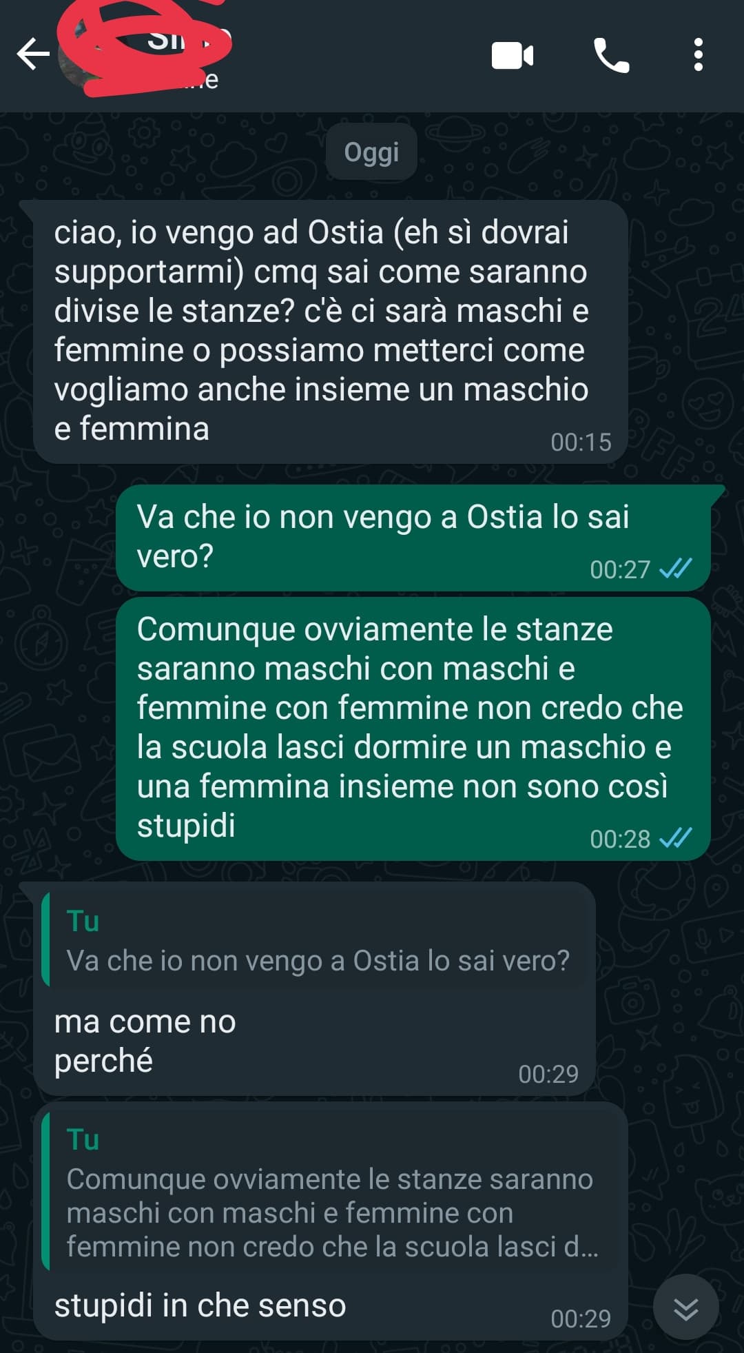 Ma uno con cui non parlo da quattro anni mi può scrivere ste cose e stare ancora sotto ? AMOO SONO LESBICA LO SANNO PURE I MURI