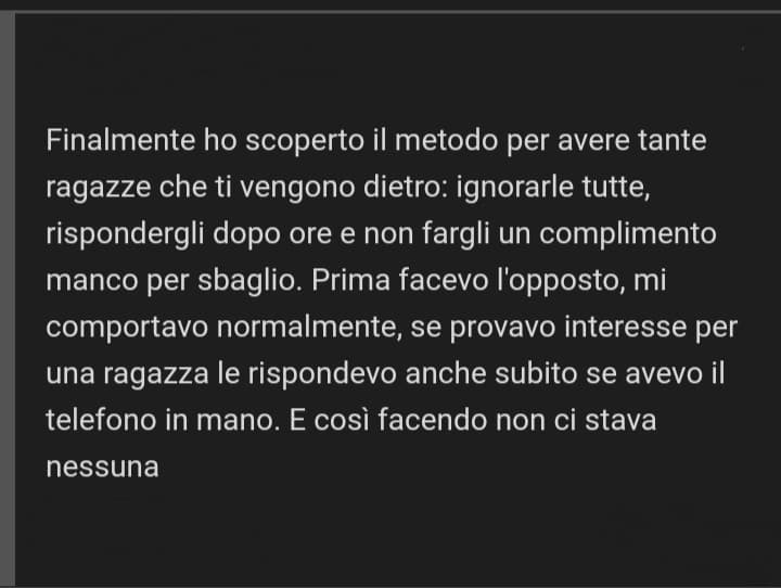 Mi ricorda un botto quei tizi su youtube che vendono corsi per rimorchiare ragazze 