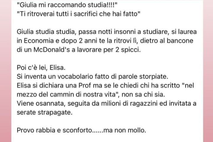 In parole povere, giulia è una sfigata.