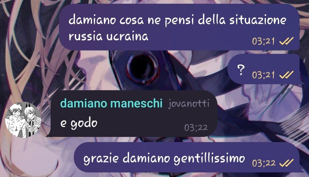 damiano maneschi ci informa della sua opinione riguardo la situazione attuale russia-ucraina