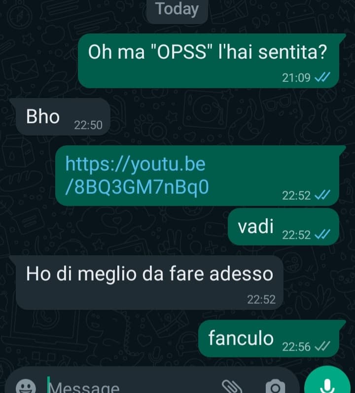 Quando hai tempo? Mai. Fanculo