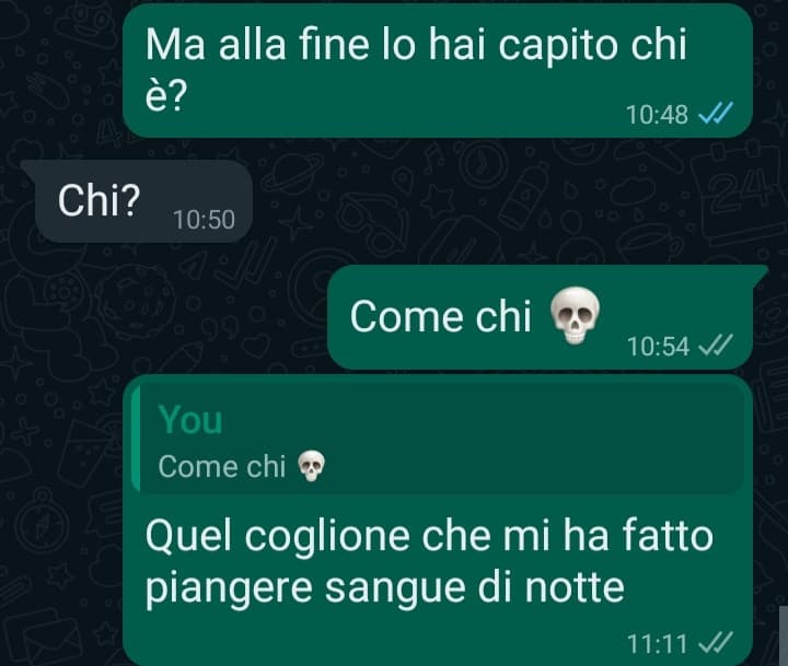 Secondo me non mi risponde 