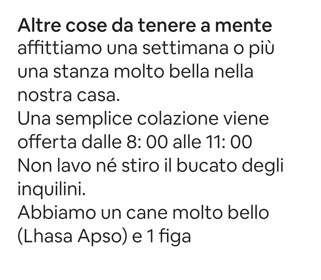 Ma che sto leggendo su Airbnb????