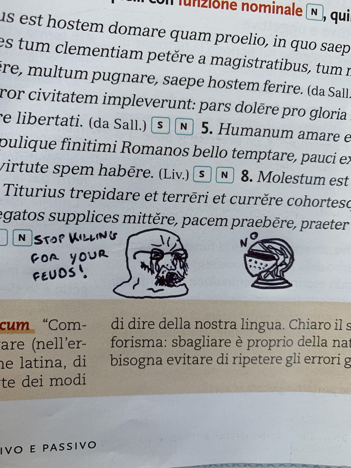 Non mi veniva una frase di latino quindi ho iniziato a disegnare 