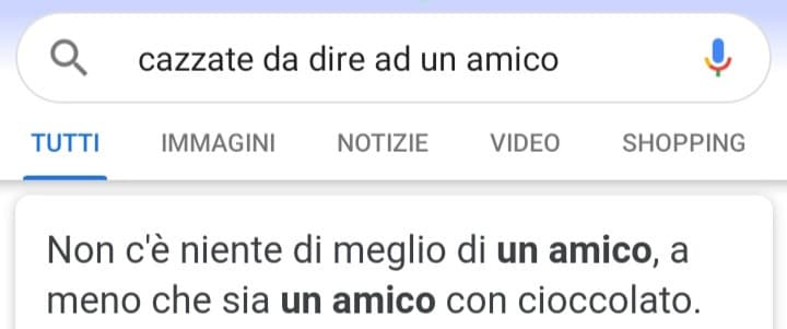 E con questo google ha ottenuto tutta la mia stima