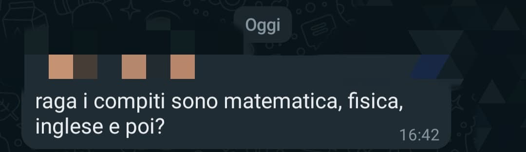 E poi Basta e ci godoooo e anche tanto non mi era mai capitato di avere così poche materie con i compiti a proposito