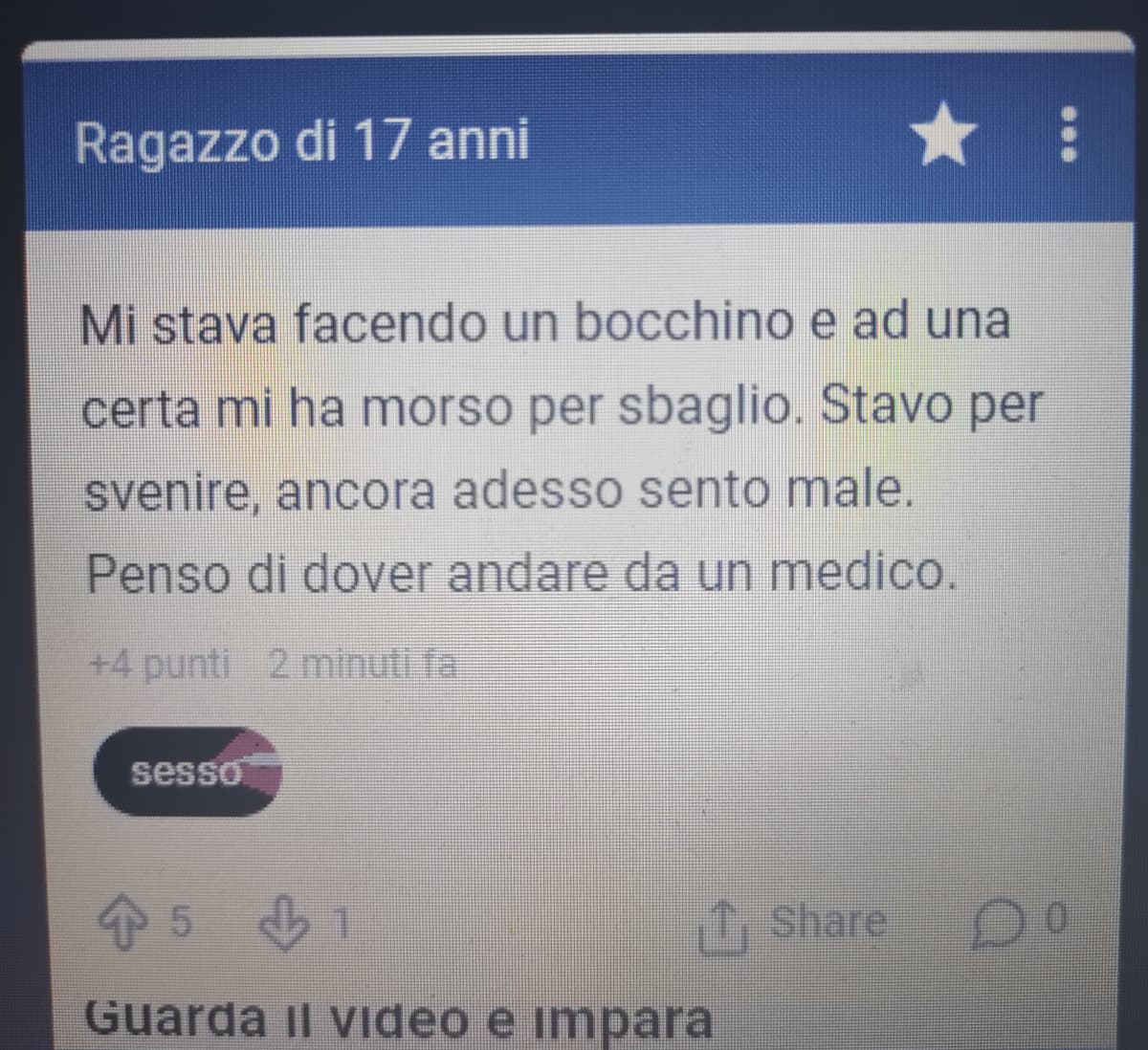 Non penso di essere interessato (non parlo del segreto ma della scritta che appare sotto)