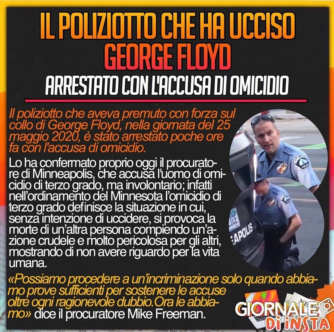 Ringraziando chi l'ha arrestato