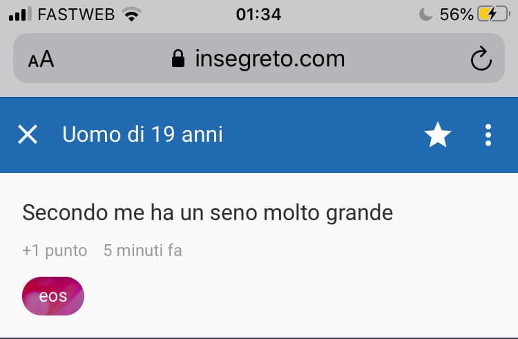 In realtà sono un maschio. Mi dispiace