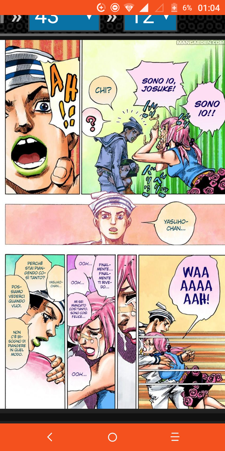 Si, metto alcune pagine di Jojolion (non dovrebbero contenere spoiler, forse l'ultima)