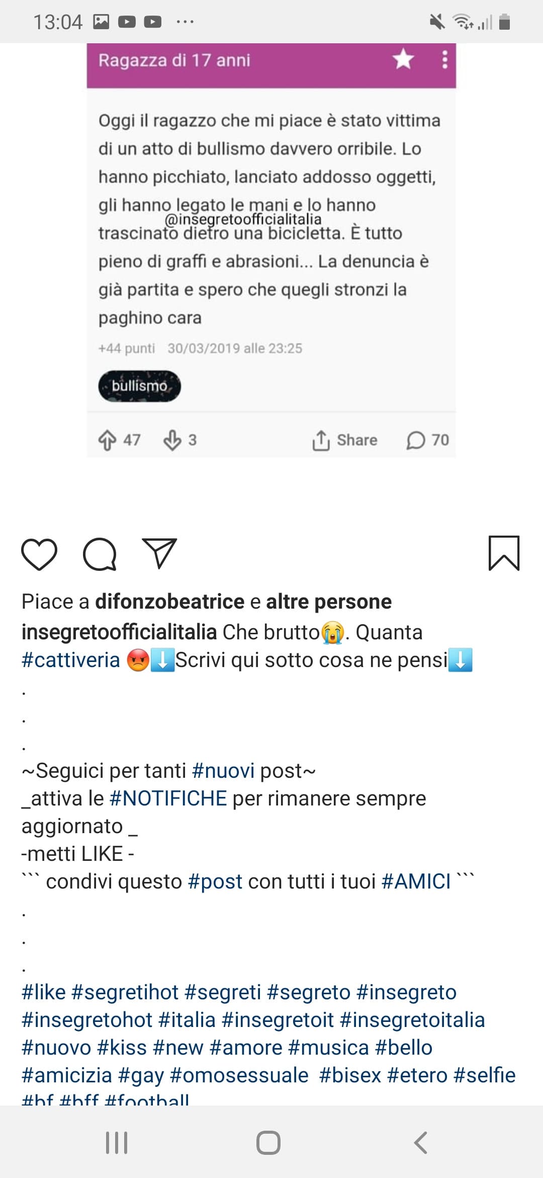 Ma perchè sti hashtag a cazzo?