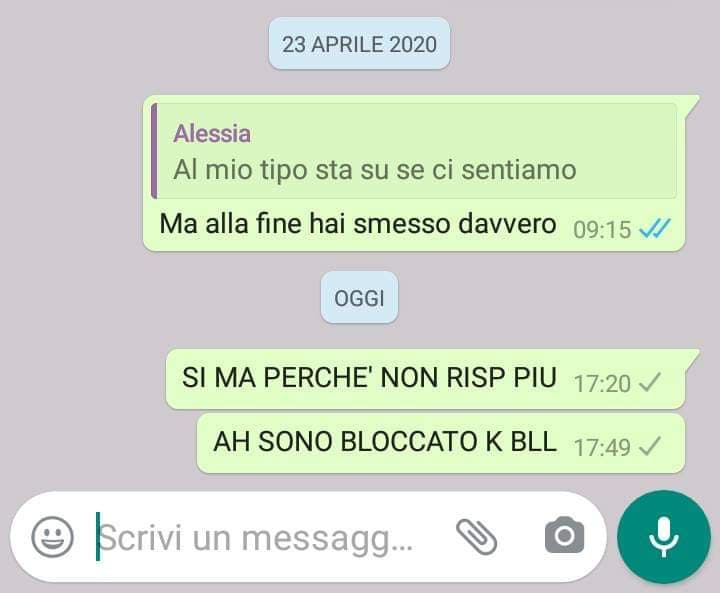 Type F in the chat
(Si le abbreviazioni le uso solo quando sono sicuro che non vengano viste)