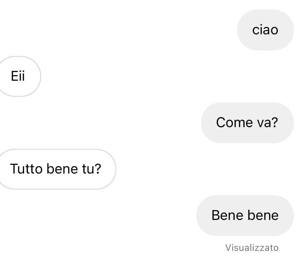 Tralasciando il “ciao” super freddo, ho sbagliato io a non continuare la chat oppure lui?⬇️