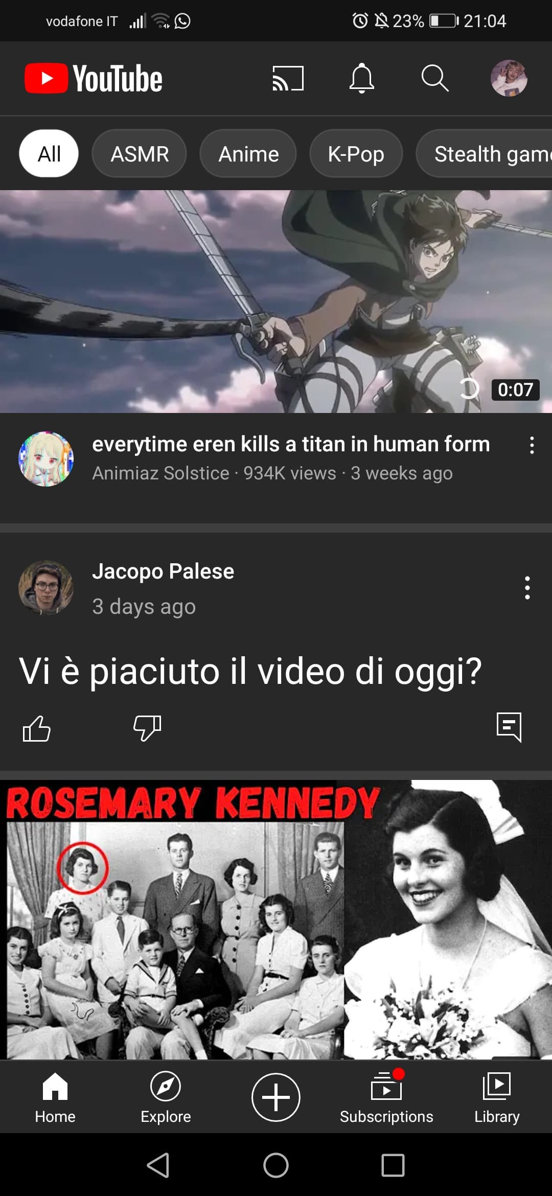 ma è un bug mio di yt o anche a voi da così? 