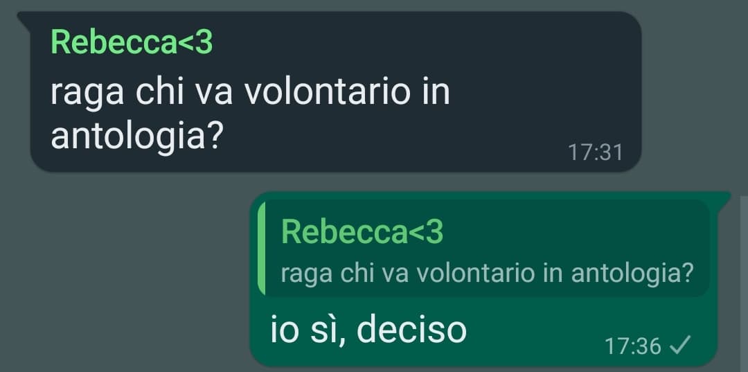 RAGA domani vado volontario per antologia e inglese. ho paura.