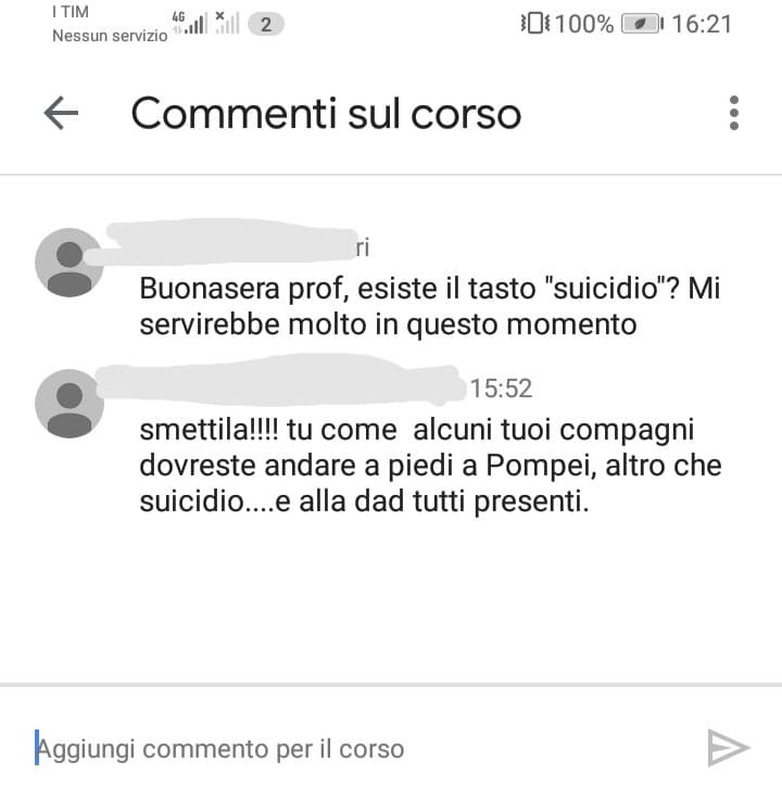 Ci sopporta da 4 anni... Non ne può più di noi