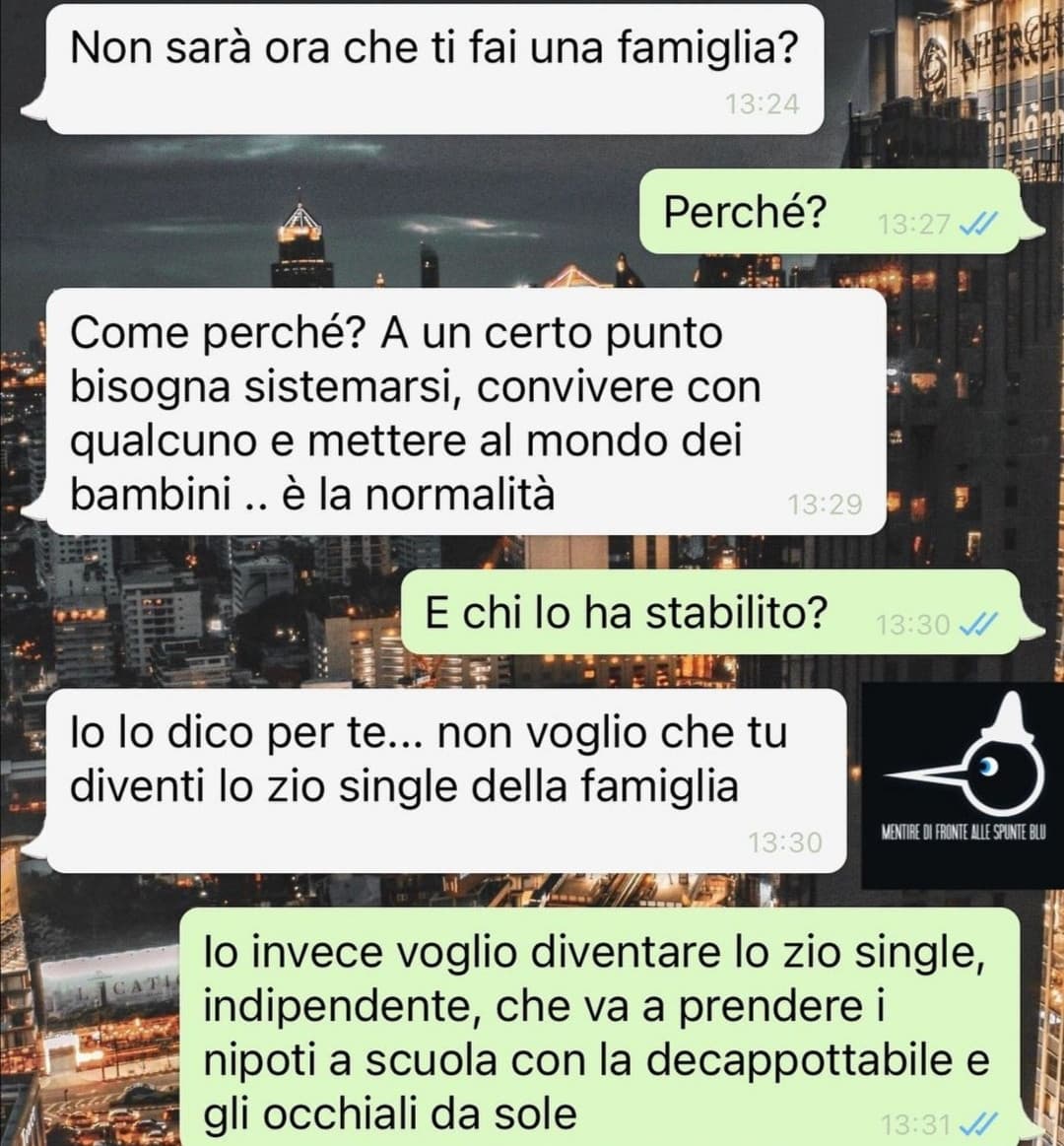 Qua sì che ha senso rispondere così, a differenza del caso della ragazza che ho postato prima 