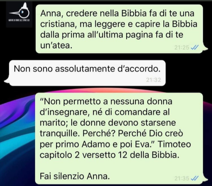 Mi ha fatto ridere anche se credo a Mauro Biglino 